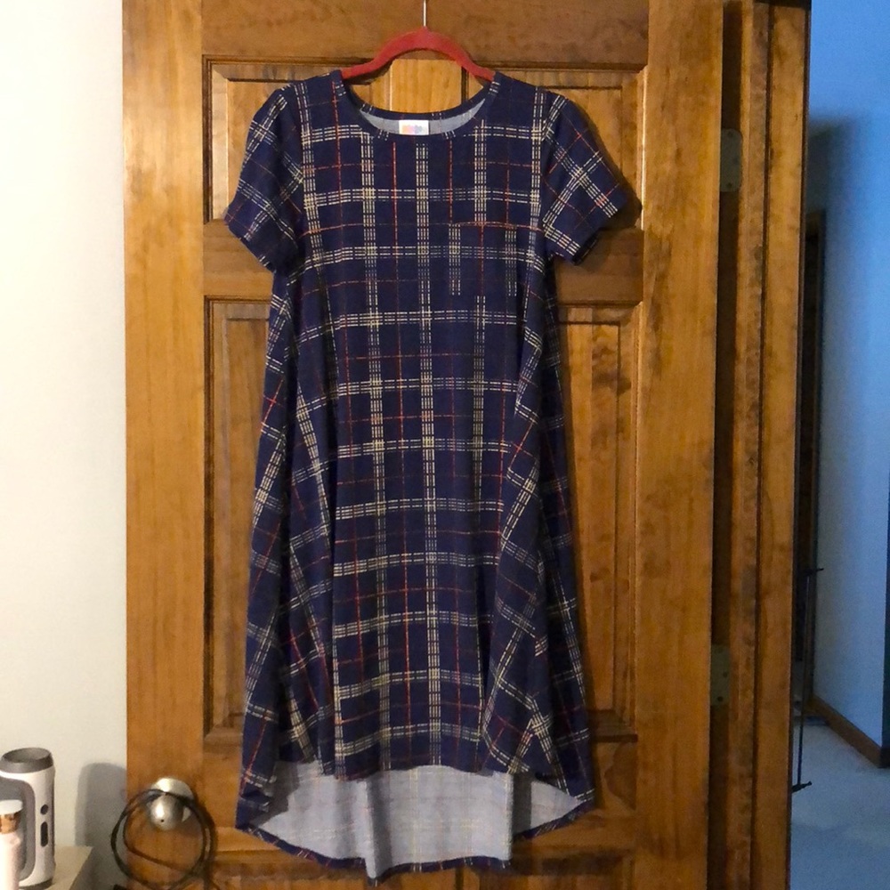 Lularoe XS Carly plaid